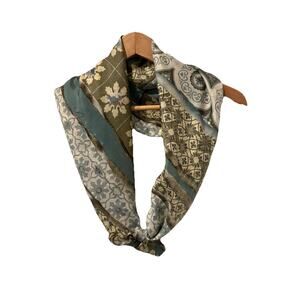 Vintage New York Studio-100% Silk! Scarf-34”x34”-Teal-Korea